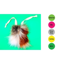 Purrs Faux Fur Puff Cat Toy - Herbless or Herb Filled Purrs Faux Fur Puff Cat Toy - Herbless or Herb Filled