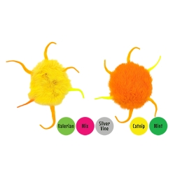 Purrs Sunny Puff Cat Toy - Herbless or Herb Filled Purrs Sunny Puff Cat Toy - Herbless or Herb Filled